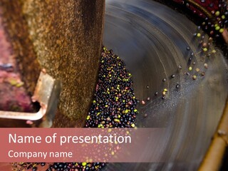 A Large Metal Bowl Filled With Lots Of Blackberries PowerPoint Template