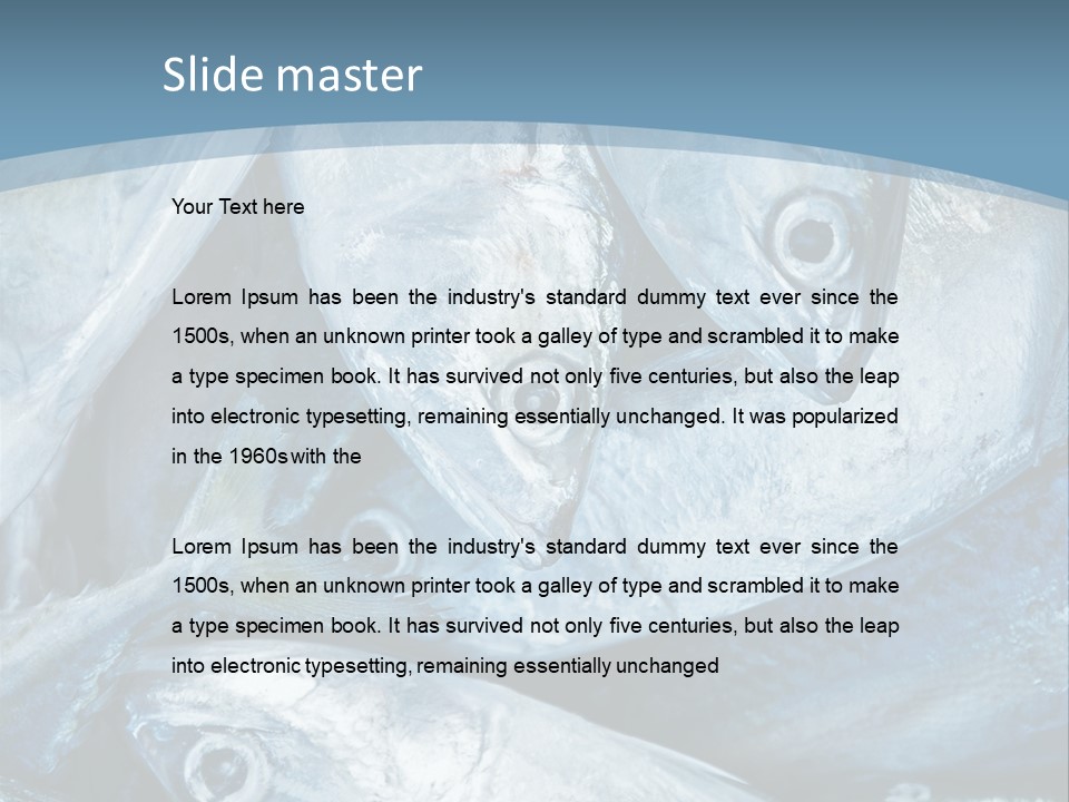 A Bunch Of Fish On A Blue Background PowerPoint Template