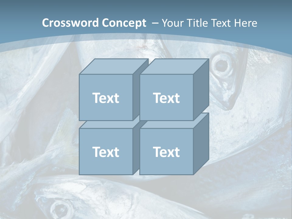 A Bunch Of Fish On A Blue Background PowerPoint Template