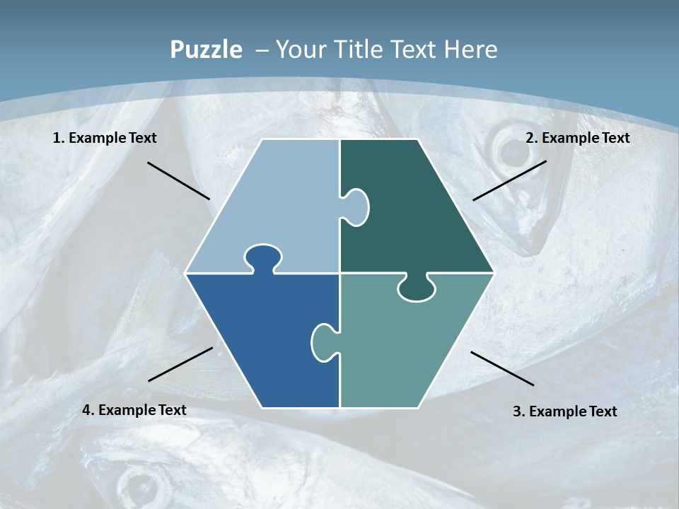 A Bunch Of Fish On A Blue Background PowerPoint Template