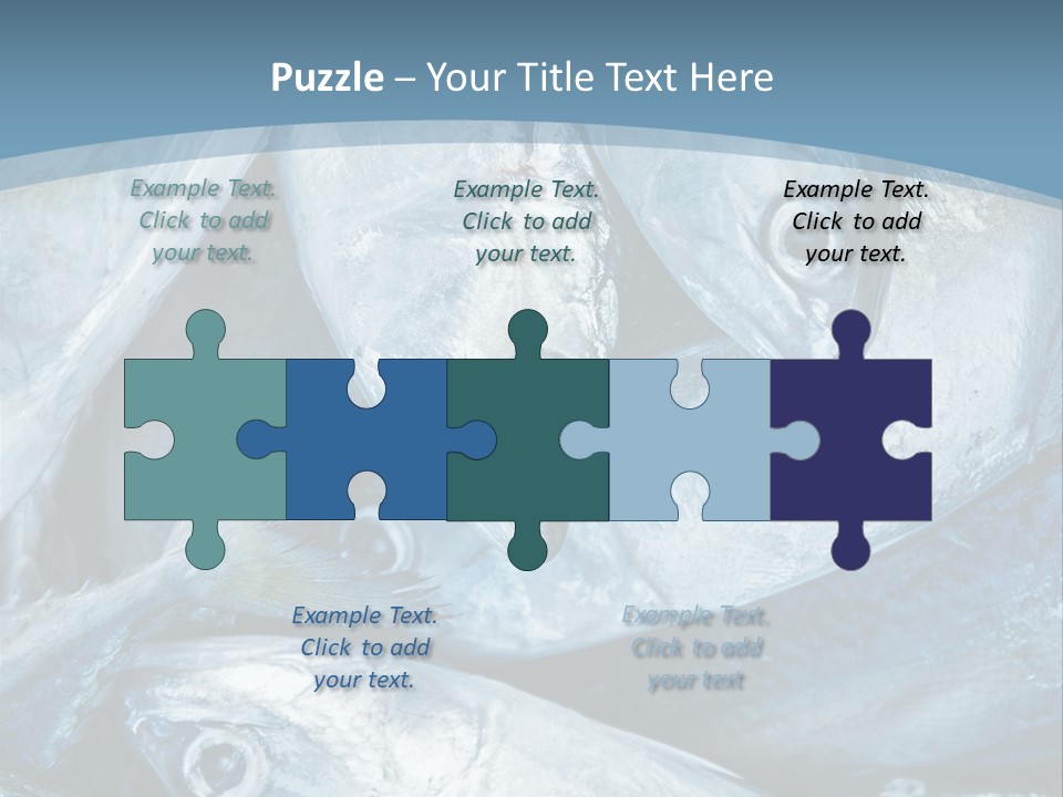 A Bunch Of Fish On A Blue Background PowerPoint Template