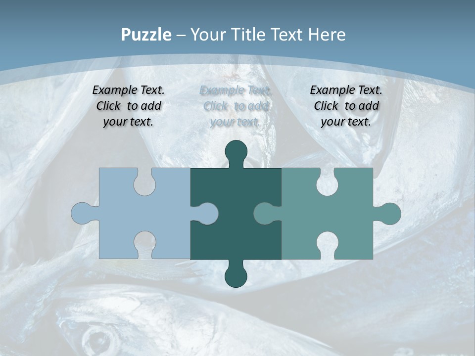 A Bunch Of Fish On A Blue Background PowerPoint Template