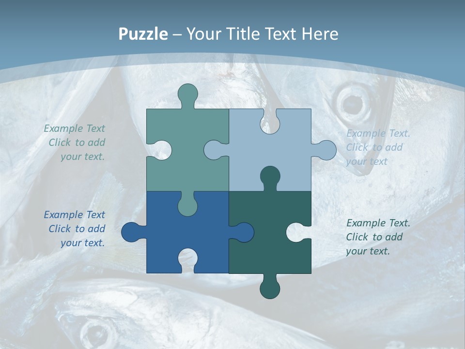 A Bunch Of Fish On A Blue Background PowerPoint Template