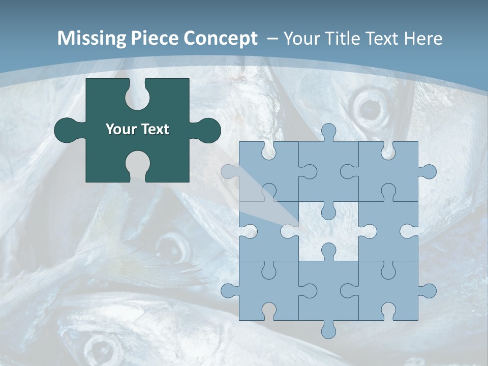 A Bunch Of Fish On A Blue Background PowerPoint Template