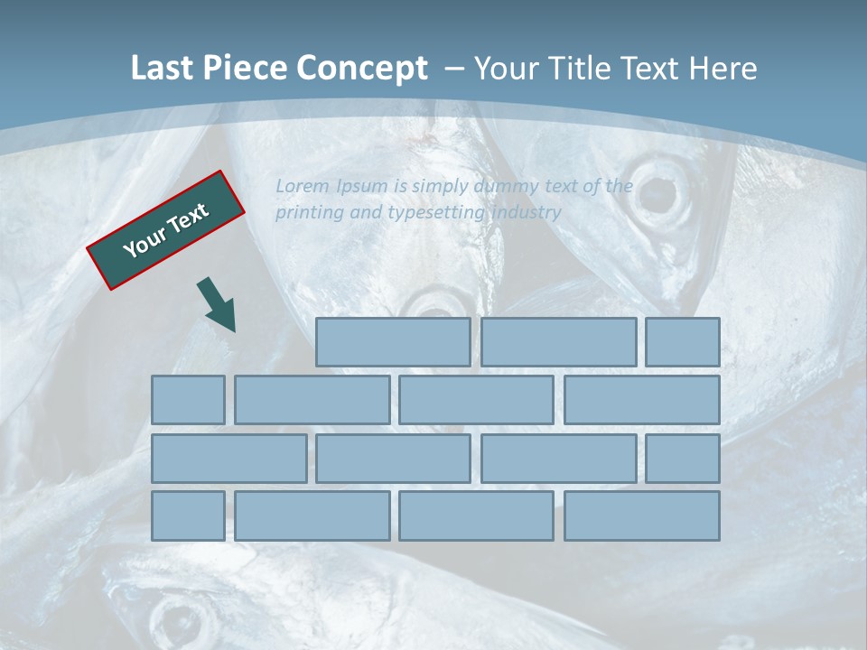 A Bunch Of Fish On A Blue Background PowerPoint Template