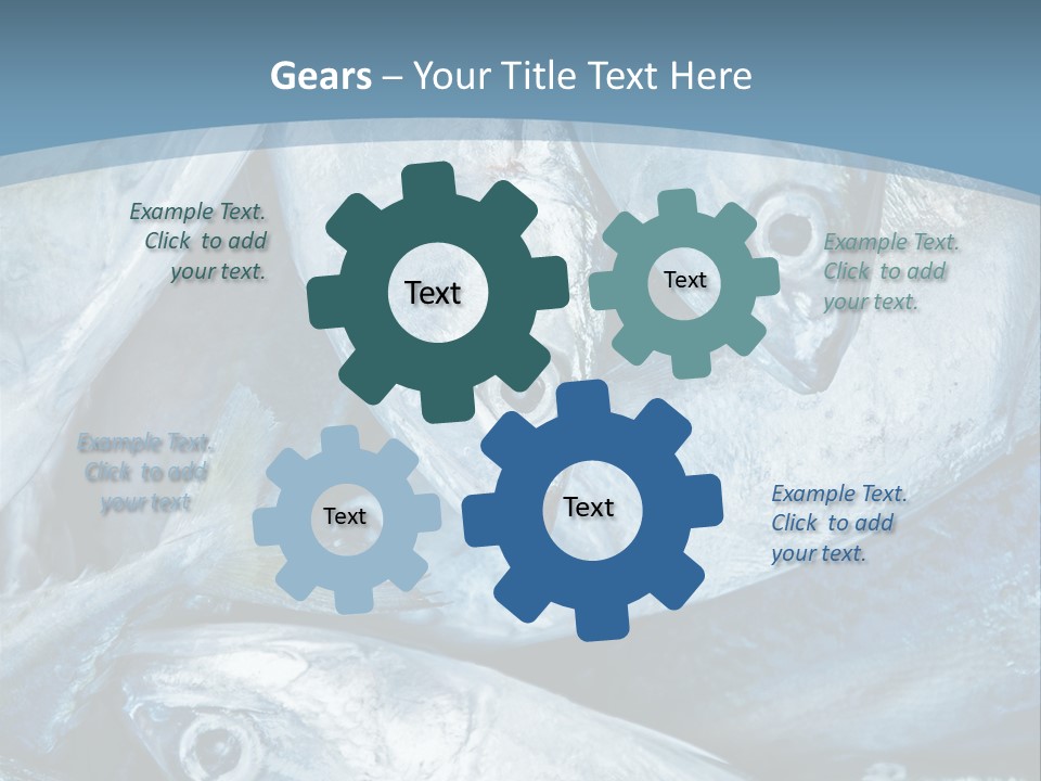 A Bunch Of Fish On A Blue Background PowerPoint Template