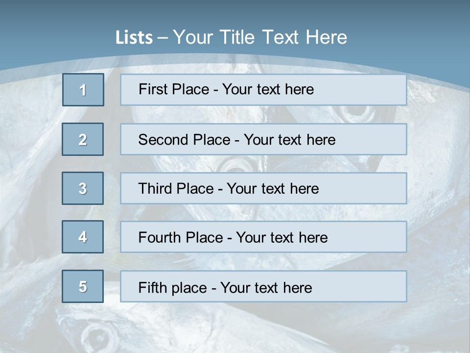 A Bunch Of Fish On A Blue Background PowerPoint Template