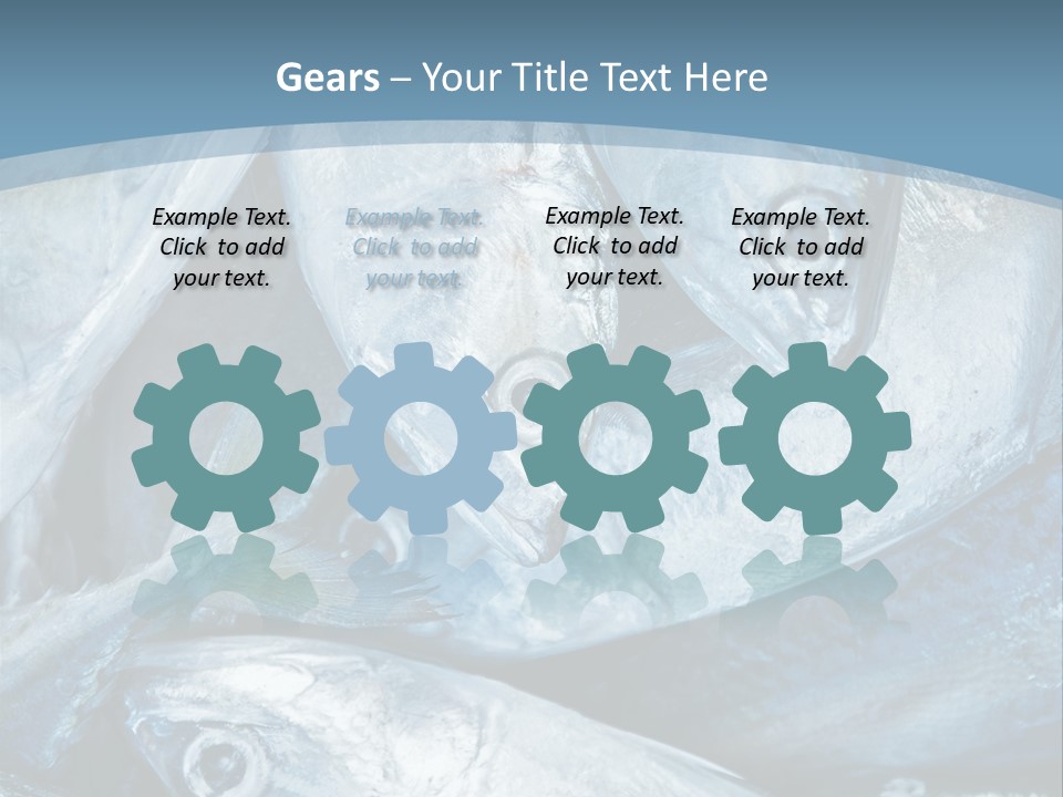 A Bunch Of Fish On A Blue Background PowerPoint Template