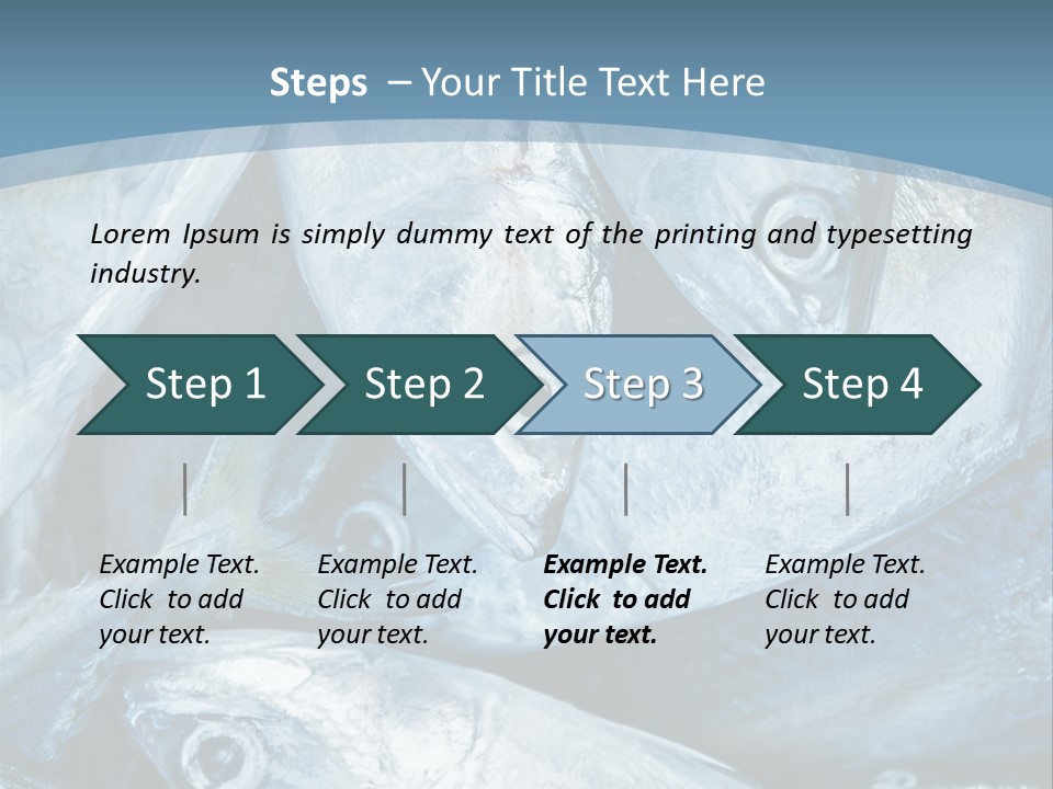 A Bunch Of Fish On A Blue Background PowerPoint Template