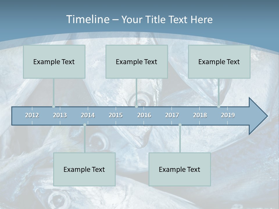 A Bunch Of Fish On A Blue Background PowerPoint Template