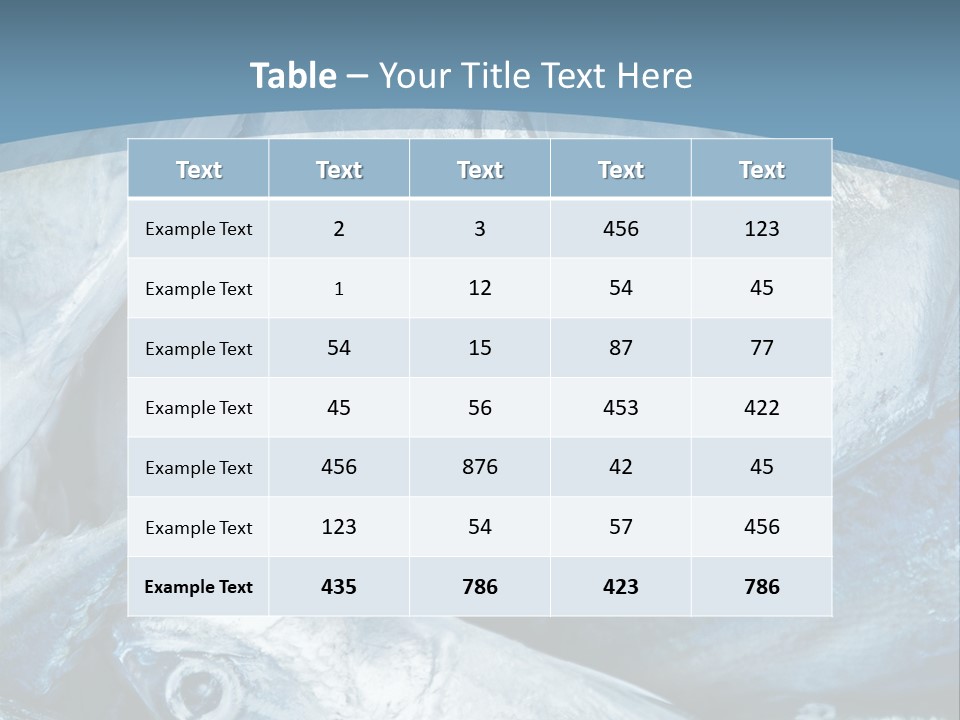 A Bunch Of Fish On A Blue Background PowerPoint Template