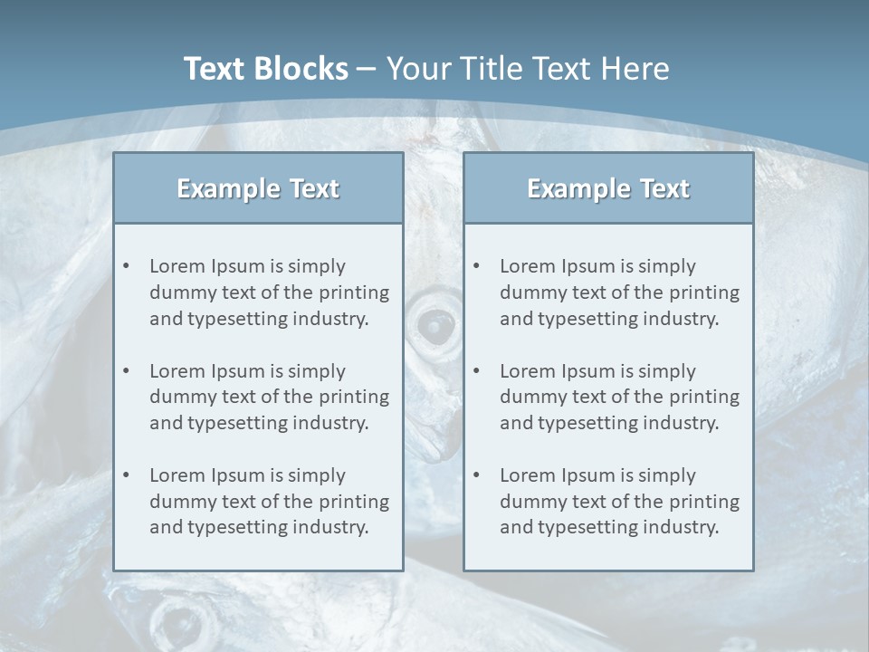 A Bunch Of Fish On A Blue Background PowerPoint Template