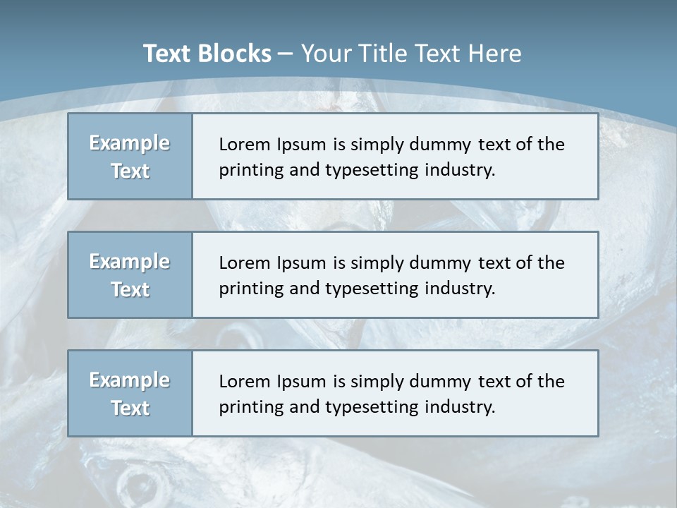 A Bunch Of Fish On A Blue Background PowerPoint Template