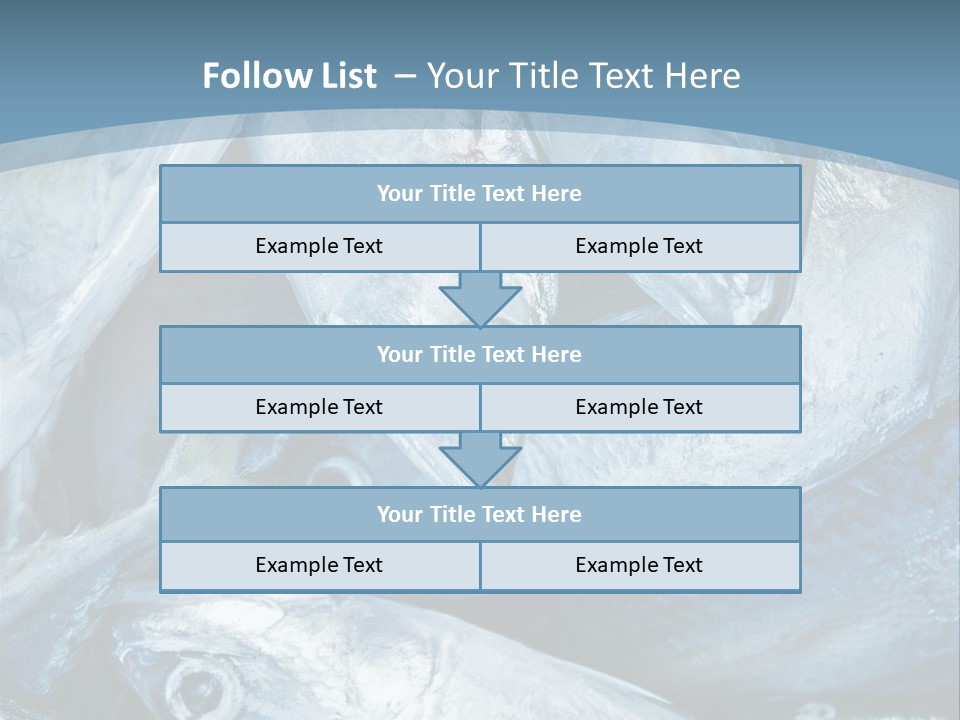 A Bunch Of Fish On A Blue Background PowerPoint Template