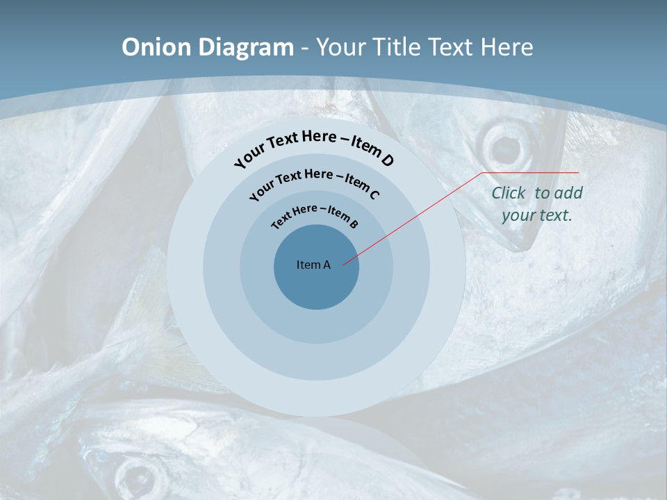 A Bunch Of Fish On A Blue Background PowerPoint Template