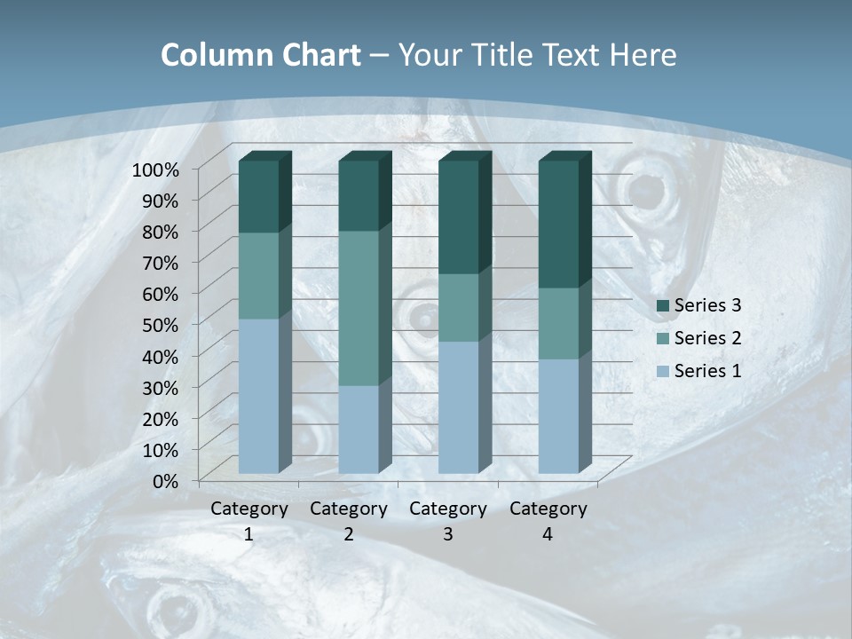 A Bunch Of Fish On A Blue Background PowerPoint Template