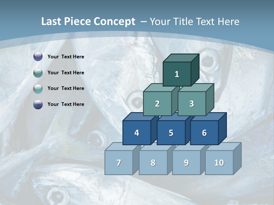 A Bunch Of Fish On A Blue Background PowerPoint Template