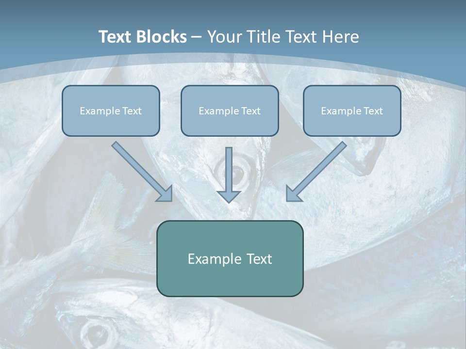 A Bunch Of Fish On A Blue Background PowerPoint Template