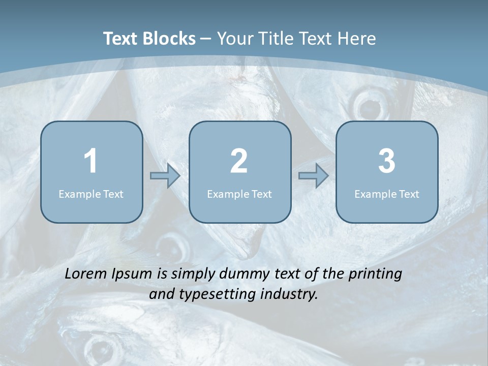 A Bunch Of Fish On A Blue Background PowerPoint Template