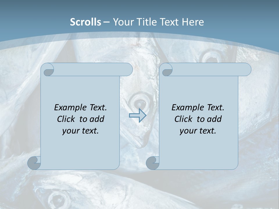 A Bunch Of Fish On A Blue Background PowerPoint Template