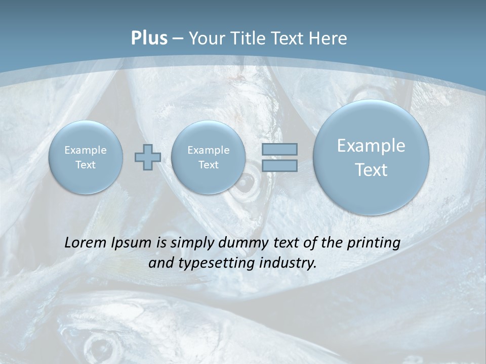 A Bunch Of Fish On A Blue Background PowerPoint Template