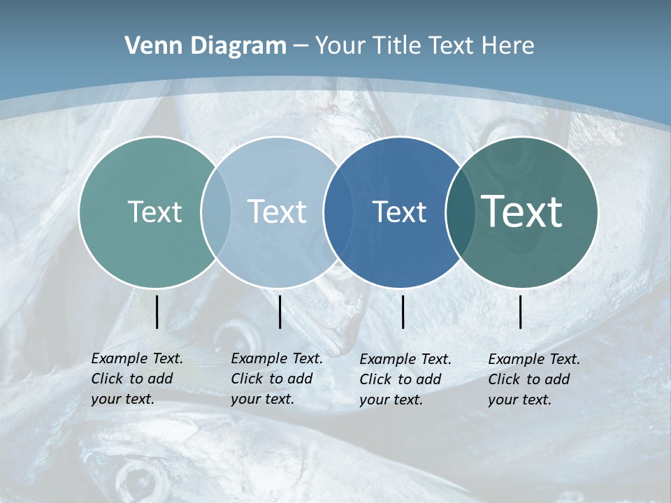 A Bunch Of Fish On A Blue Background PowerPoint Template