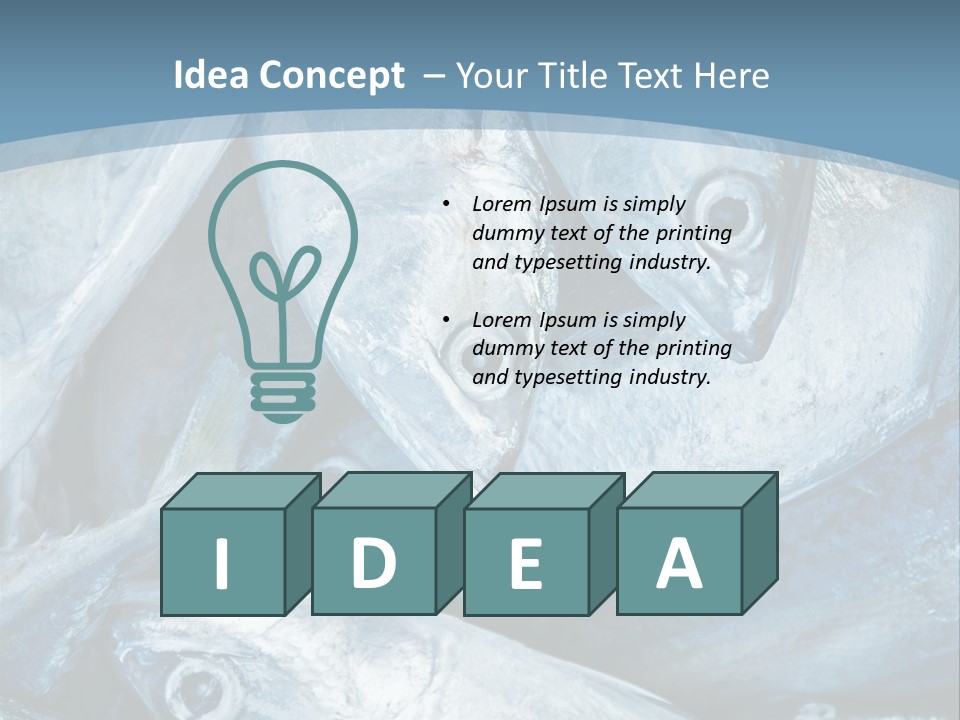 A Bunch Of Fish On A Blue Background PowerPoint Template