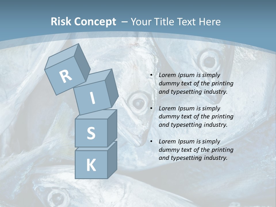 A Bunch Of Fish On A Blue Background PowerPoint Template