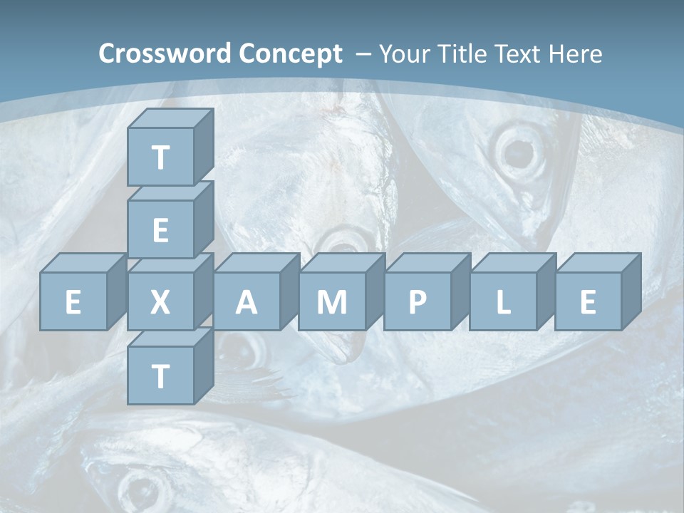 A Bunch Of Fish On A Blue Background PowerPoint Template