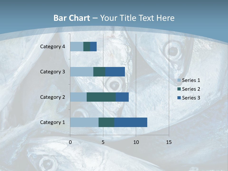 A Bunch Of Fish On A Blue Background PowerPoint Template