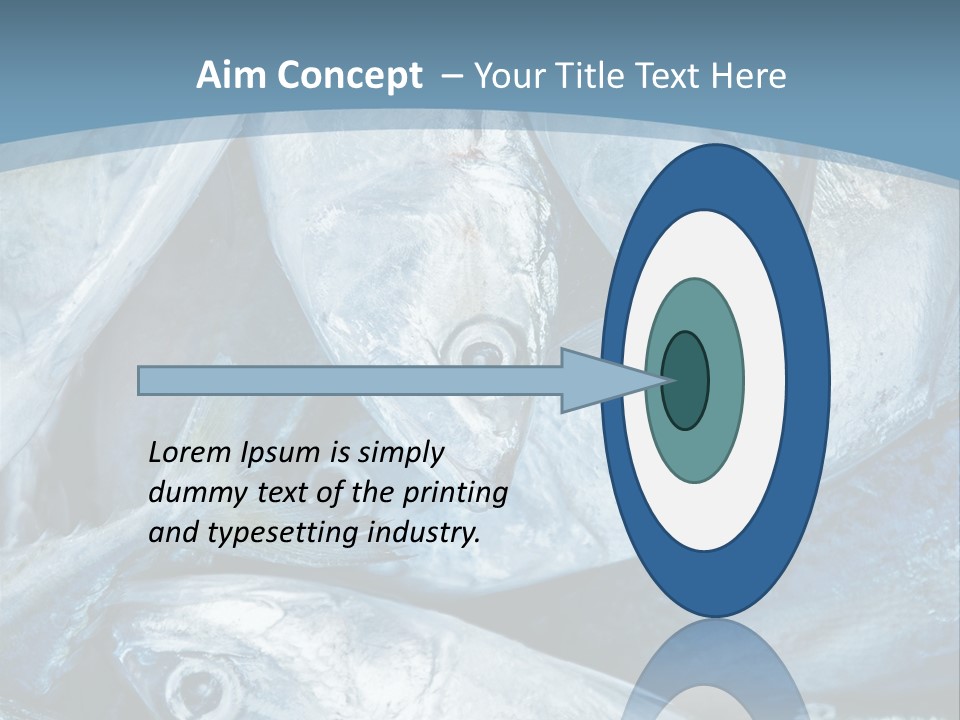 A Bunch Of Fish On A Blue Background PowerPoint Template