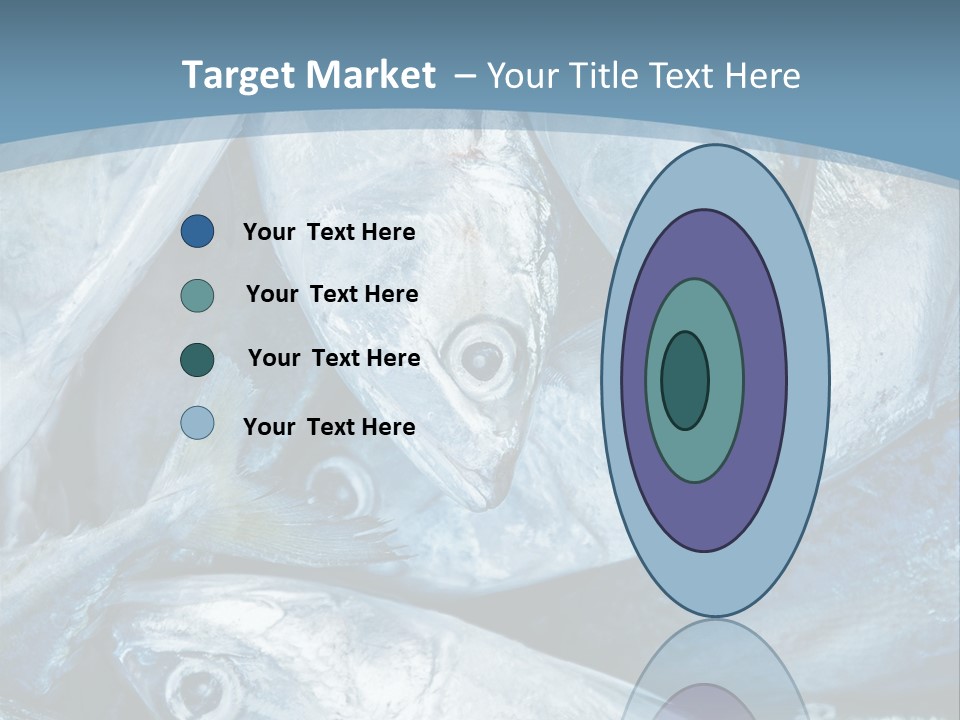 A Bunch Of Fish On A Blue Background PowerPoint Template