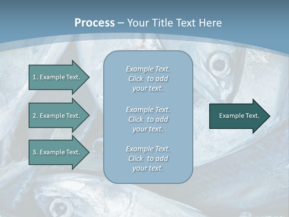 A Bunch Of Fish On A Blue Background PowerPoint Template