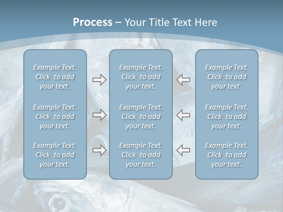 A Bunch Of Fish On A Blue Background PowerPoint Template