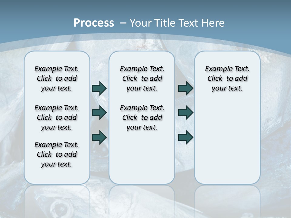 A Bunch Of Fish On A Blue Background PowerPoint Template