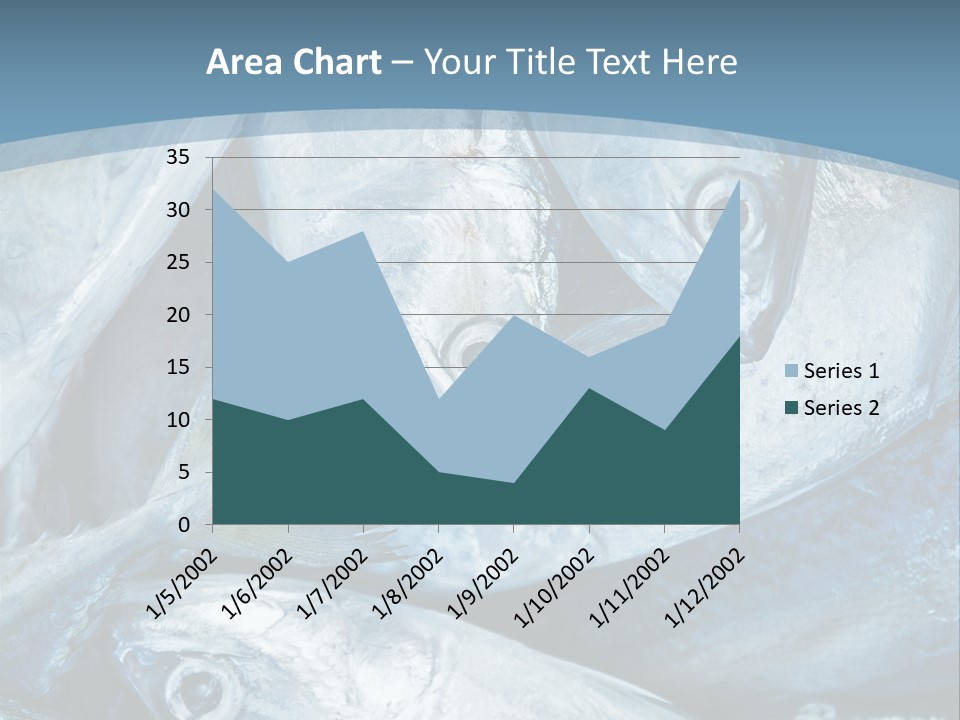 A Bunch Of Fish On A Blue Background PowerPoint Template
