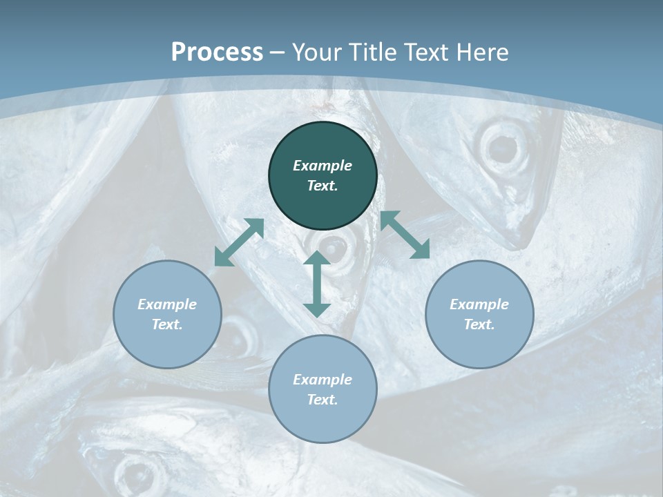 A Bunch Of Fish On A Blue Background PowerPoint Template