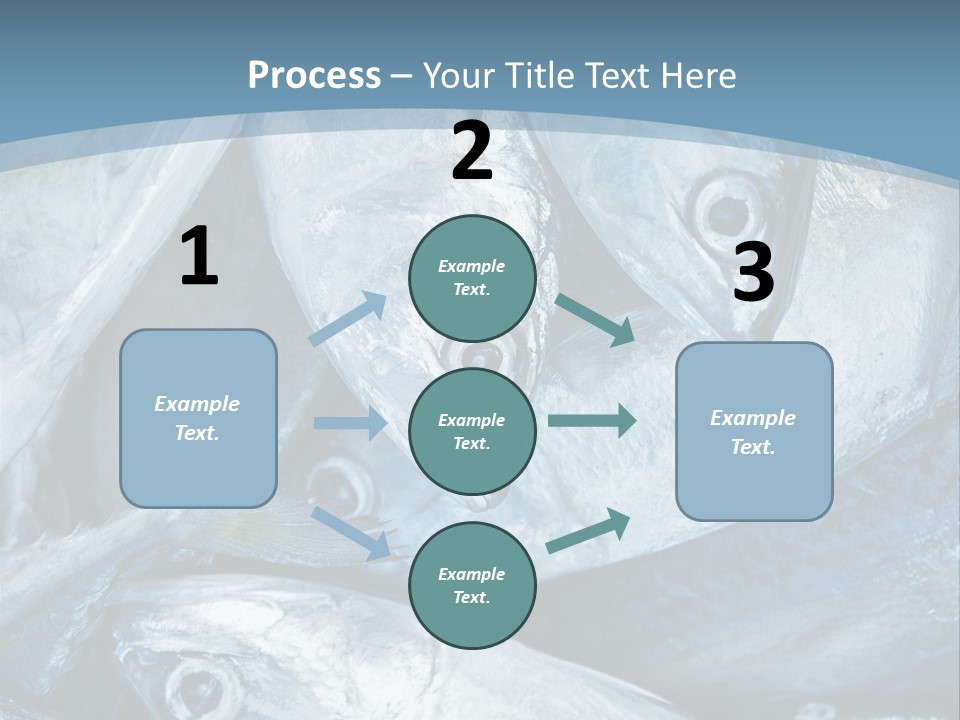 A Bunch Of Fish On A Blue Background PowerPoint Template