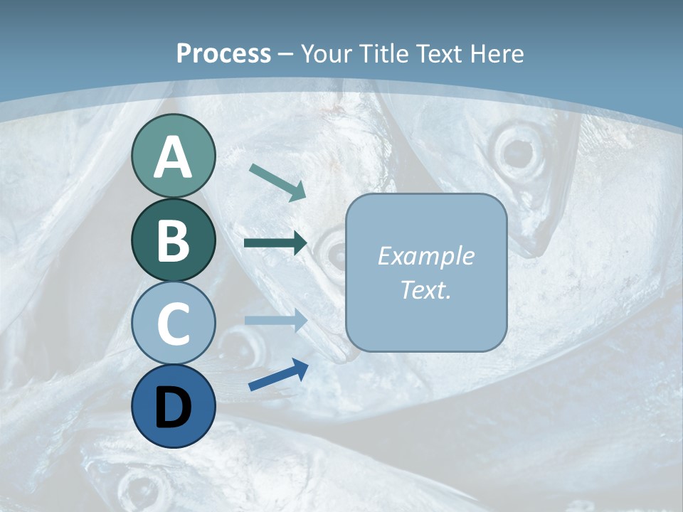 A Bunch Of Fish On A Blue Background PowerPoint Template