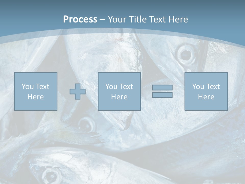 A Bunch Of Fish On A Blue Background PowerPoint Template