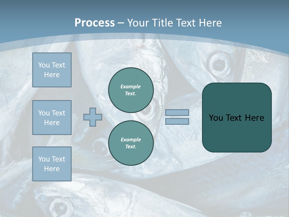 A Bunch Of Fish On A Blue Background PowerPoint Template