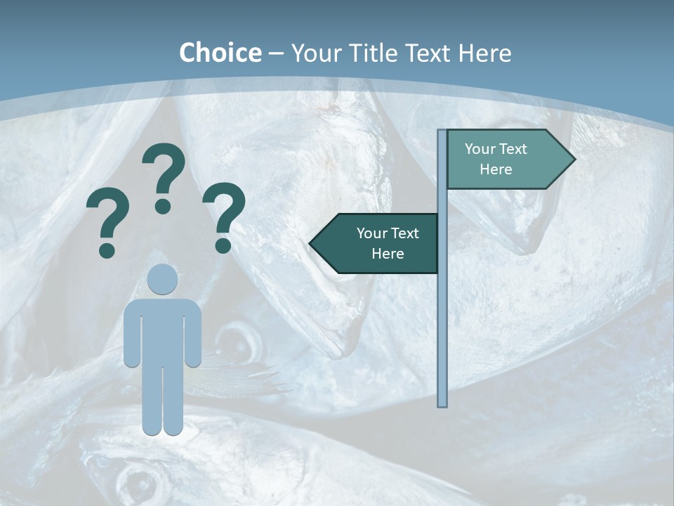 A Bunch Of Fish On A Blue Background PowerPoint Template