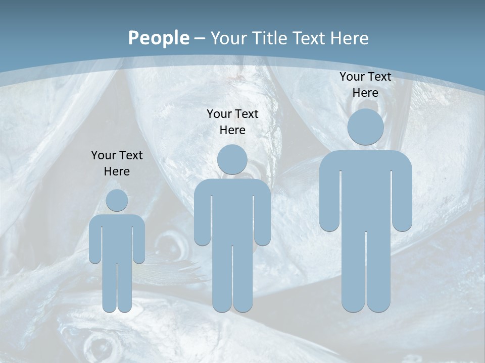 A Bunch Of Fish On A Blue Background PowerPoint Template