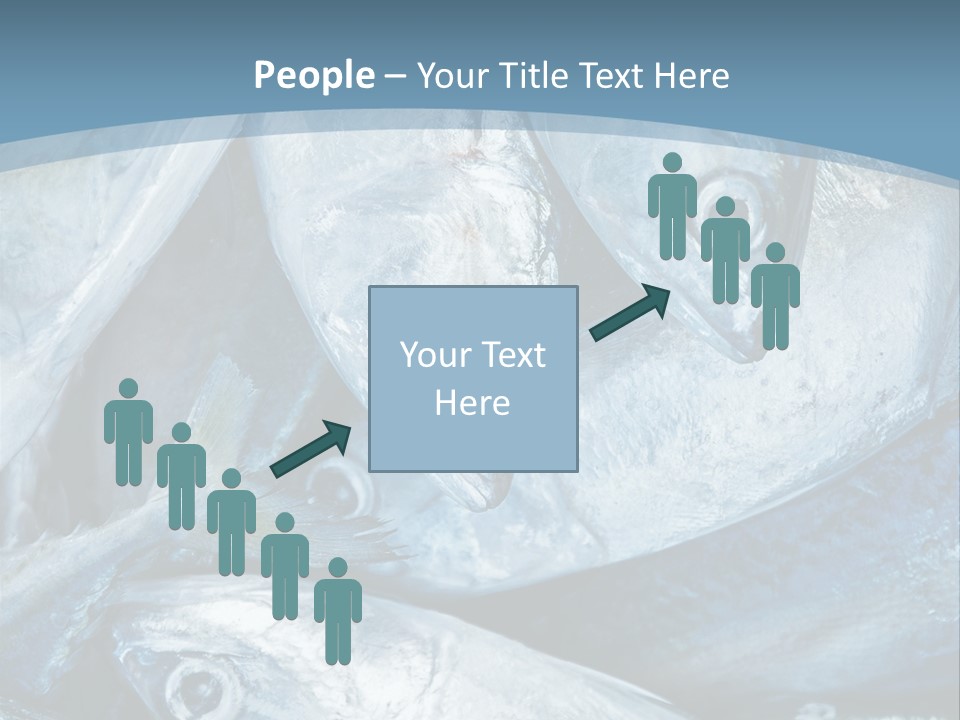 A Bunch Of Fish On A Blue Background PowerPoint Template