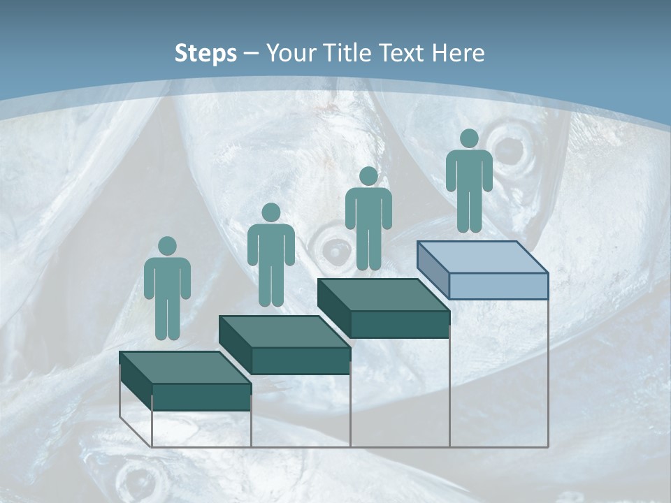 A Bunch Of Fish On A Blue Background PowerPoint Template