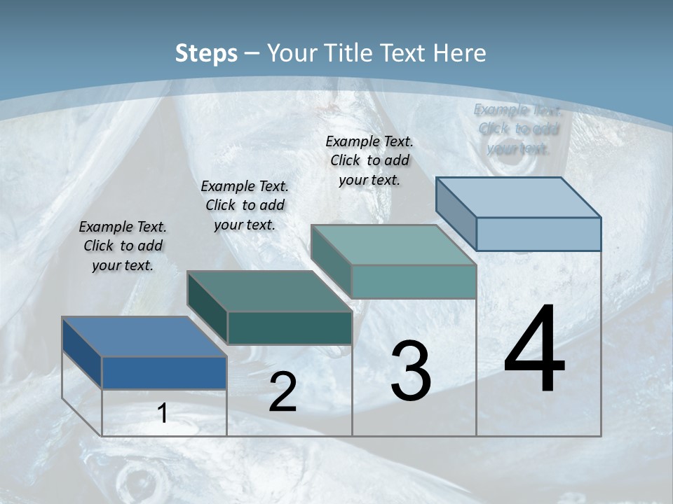 A Bunch Of Fish On A Blue Background PowerPoint Template