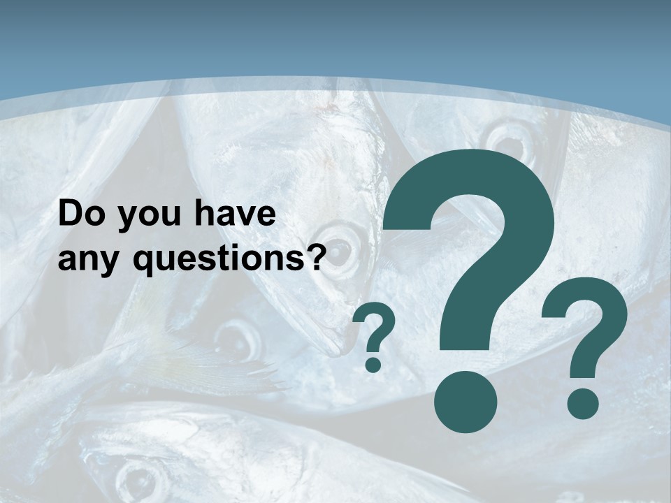 A Bunch Of Fish On A Blue Background PowerPoint Template