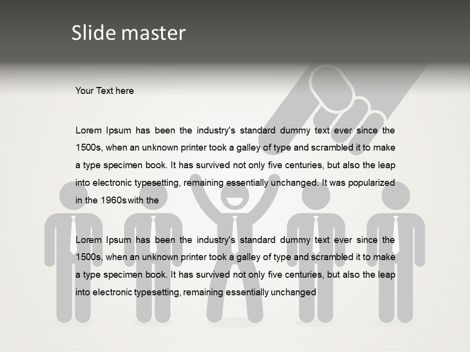 A Hand Reaching Out To A Group Of People PowerPoint Template