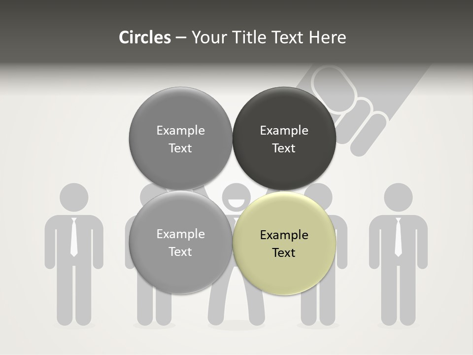 A Hand Reaching Out To A Group Of People PowerPoint Template