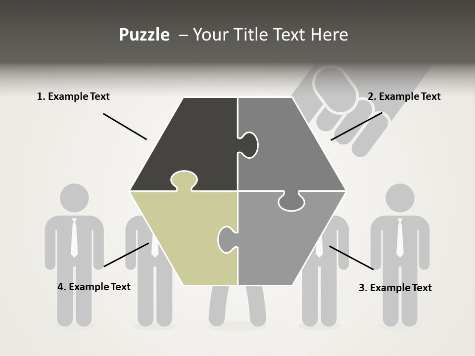 A Hand Reaching Out To A Group Of People PowerPoint Template